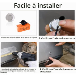 Radar De Recul Voiture Sans Fil, Système De Radar Inversé Avec 4 Radars De Recul, Affichage De Distance à LED Sans Fil Avec Aver
