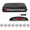 Voiture Système Radar de Recul, Cocar Buzzer Radar Parking Kit LED Écran avec Distance Affichage + 8 Capteurs + Avertissement so
