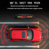 Voiture Système Radar de Recul, Cocar Buzzer Radar Parking Kit LED Écran avec Distance Affichage + 8 Capteurs + Avertissement so