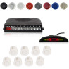 Voiture Système Radar de Recul, Cocar Buzzer Radar Parking Kit LED Écran avec Distance Affichage + 8 Capteurs + Avertissement so
