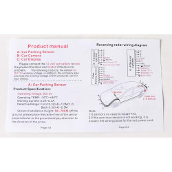 Voiture Système Radar de Recul, Cocar Buzzer Radar Parking Kit LED Écran avec Distance Affichage + 8 Capteurs + Avertissement so