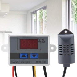 Capteur d'humidité XH-W3005 haute précision 12 V/24 V/220 V Hygromètre Numérique Commutateur Contrôleur 0~99% RH (220 V)