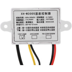 XH-W3005 Contrôleur D'humidité Numérique Hygromètre à Capteur D'humidité de Haute Précision 12V / 24V / 220V(12V)