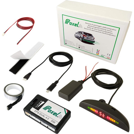Proxel - Radars de Recul Électromagnétiques, Arrière, Invisibles, EPS-Dual 4.0 avec Affichage sans Fil, sans Perçage du Pare-Cho