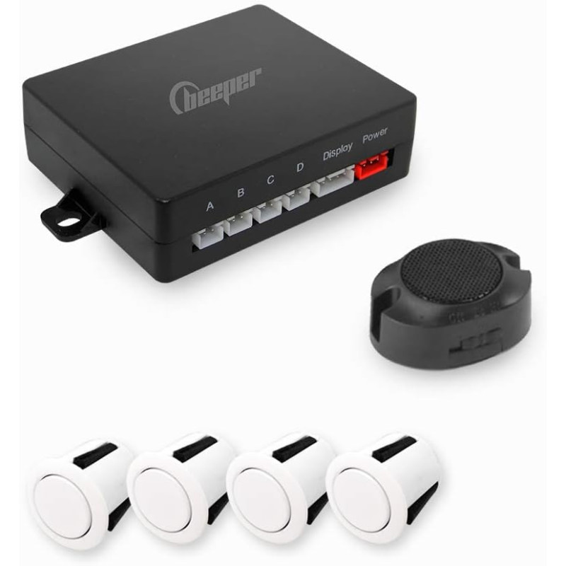 BEEPER Radar de recul 4 capteurs Blancs RE002A/4-B