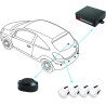 BEEPER Radar de recul 4 capteurs Blancs RE002A/4-B