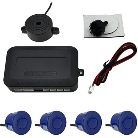 Radar De Recul Voiture Radar Recul Voiture 12 V 22 Mm Kit Capteurs Stationnement Universels 4 Avertisseurs Sonores Recul Sonde A