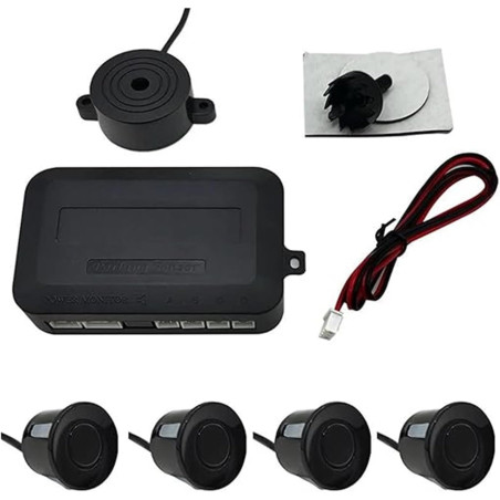 Radar De Recul Voiture Radar Recul Voiture 12 V 22 Mm Kit Capteurs Stationnement Universels 4 Avertisseurs Sonores Recul Sonde A