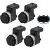 (Lot de 4) Capteurs Radar de Recul Aide Stationnement Avant ou Arrière compatible pour QASHQAI +2 I VIVARO A KANGOO II KOLEOS I 