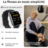 Acclafit montre connectée homme femme avec appels bleutooth, écran 1.85" hd smartwatch sport (140+ modes), cardiofréquencemètre,