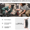 Acclafit montre connectée homme femme avec appels bleutooth, écran 1.85" hd smartwatch sport (140+ modes), cardiofréquencemètre,