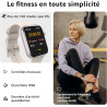 Acclafit montre connectée homme femme avec appels bleutooth, écran 1.85" hd smartwatch sport (140+ modes), cardiofréquencemètre,