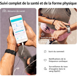 Acclafit montre connectée homme femme avec appels bleutooth, écran 1.85" hd smartwatch sport (140+ modes), cardiofréquencemètre,