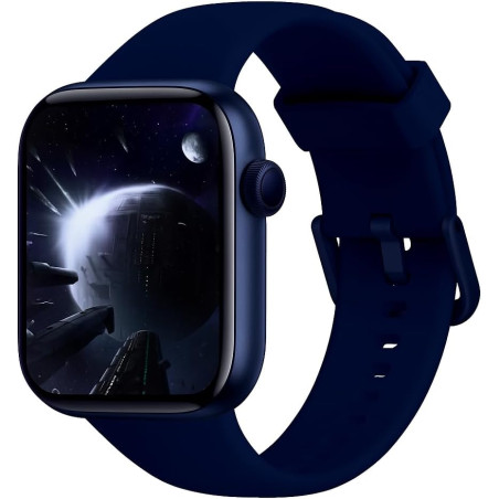 Acclafit montre connectée homme femme avec appels bleutooth, écran 1.85" hd smartwatch sport (140+ modes), cardiofréquencemètre,