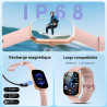 Ia montre connectée femme homme avec chatgpt, 1.91''smartwatch avec appel bleutooth, etanche ip68 montre sport podometre cardiof