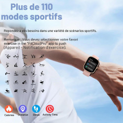 Ia montre connectée femme homme avec chatgpt, 1.91''smartwatch avec appel bleutooth, etanche ip68 montre sport podometre cardiof