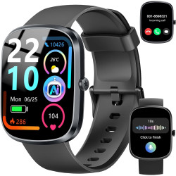 Ia montre connectée homme femme avec chatgpt, 1.91''smartwatch avec appel bleutooth, etanche ip68 montre sport podometre cardiof