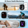 Ia montre connectée homme femme avec chatgpt, 1.91''smartwatch avec appel bleutooth, etanche ip68 montre sport podometre cardiof
