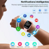 Montre connectée femme homme avec appel bleutooth, 1.91'' smartwatch avec 110+ sportifs podometre/cardiofrequencemetre/sommeil s