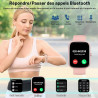 Montre connectée femme homme avec appel bleutooth, 1.91'' smartwatch avec 110+ sportifs podometre/cardiofrequencemetre/sommeil s