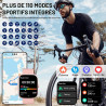 Montre connectée femme homme avec appel bleutooth, 1.91'' smartwatch avec 110+ sportifs podometre/cardiofrequencemetre/sommeil s