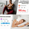 Montre connectée femme homme avec appel bleutooth, 1.91'' smartwatch avec 110+ sportifs podometre/cardiofrequencemetre/sommeil s