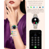 Montre Intelligente pour Femme, écran Couleur de 3,2 cm, étanchéité IP67, traqueur d'activité Physique, Moniteur de fréquence Ca
