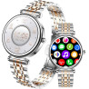 Or Rose Smartwatch pour Femmes Écran Couleur 1,27 Tracker d’Activité Étanche, Moniteur de Fréquence Cardiaque et Sommeil, Compat