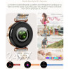 Or Rose Smartwatch pour Femmes Écran Couleur 1,27 Tracker d’Activité Étanche, Moniteur de Fréquence Cardiaque et Sommeil, Compat