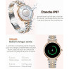 Or Rose Smartwatch pour Femmes Écran Couleur 1,27 Tracker d’Activité Étanche, Moniteur de Fréquence Cardiaque et Sommeil, Compat