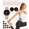 Or Rose Smartwatch pour Femmes Écran Couleur 1,27 Tracker d’Activité Étanche, Moniteur de Fréquence Cardiaque et Sommeil, Compat