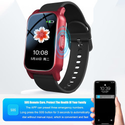 X&z-xaoy montre intelligente pour seniors avec détection de chute montre intelligente avec alarme sos pour personnes âgées avec 
