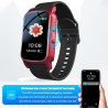 X&z-xaoy montre intelligente pour seniors avec détection de chute montre intelligente avec alarme sos pour personnes âgées avec 
