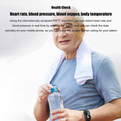 X&z-xaoy montre intelligente pour seniors avec détection de chute montre intelligente avec alarme sos pour personnes âgées avec 