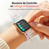 Gydom montre connectée femme homme, écran amoled 1,75" avec suivi fitness, appels bleutooth & assistant ia, fréquence cardiaque 