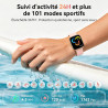Gydom montre connectée femme homme, écran amoled 1,75" avec suivi fitness, appels bleutooth & assistant ia, fréquence cardiaque 