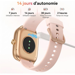 Gydom montre connectée femme homme, écran amoled 1,75" avec suivi fitness, appels bleutooth & assistant ia, fréquence cardiaque 