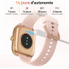 Gydom montre connectée femme homme, écran amoled 1,75" avec suivi fitness, appels bleutooth & assistant ia, fréquence cardiaque 
