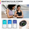Acclafit montre connectée femme homme avec appel bleutooth, smartwatch ronde 1,38" avec 147+ modes sportifs, cardiofréquencemètr
