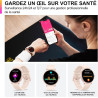 Acclafit montre connectée femme homme avec appel bleutooth, smartwatch ronde 1,38" avec 147+ modes sportifs, cardiofréquencemètr
