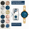 Techmade montre connectée niah lyra pour femme, montre numérique bijou, écran amoled, appels, notifications, fonction sos, sport