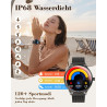 Walkerfit montre connectée femme avec appel bleutooth 1.43" smartwatch | pour ios et android, écran amoled incurvé, charge sans 