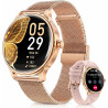 Walkerfit montre connectée femme avec appel bleutooth 1.43" smartwatch | pour ios et android, écran amoled incurvé, charge sans 