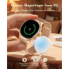 Walkerfit montre connectée femme avec appel bleutooth 1.43" smartwatch | pour ios et android, écran amoled incurvé, charge sans 