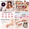 Montre connectée femme avec appel bleutooth,2025 neu amoled ultra-fin 1.19" smartwatch santé au féminin/cycle menstruel/spo2/sui