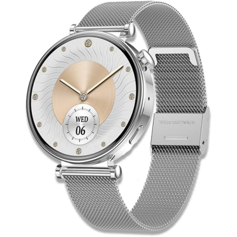 Cgv | geko one montre connectée femme avec écran amoled 466x466px 1,32’’ | prise d’appels, bleutooth 5.3, autonomie 7 jours+, su