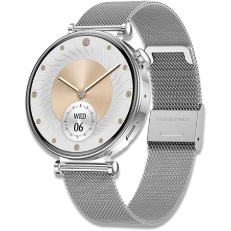 Cgv | geko one montre connectée femme avec écran amoled 466x466px 1,32’’ | prise d’appels, bleutooth 5.3, autonomie 7 jours+, su