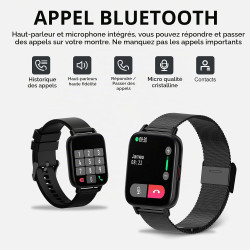 Montre Connectée Femme Repondre Appel 1.69" Smartwatch Fréquence Cardiaque Sommeil SpO2 Fonction Féminine Notification Intellige