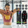 Montre Connectée Femme Repondre Appel 1.69" Smartwatch Fréquence Cardiaque Sommeil SpO2 Fonction Féminine Notification Intellige