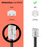 deleyCON 0,5m Câble Téléphone - RJ11 Modulaire 6P4C Western - 2x Fiche RJ11 avec plat pour Prise Modem Routeur Fax ISDN DSL VDSL